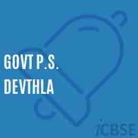 Govt P.S. Devthla Primary School Logo