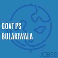 Govt Ps Bulakiwala Primary School Logo
