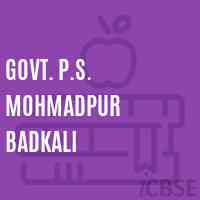Govt. P.S. Mohmadpur Badkali Primary School Logo