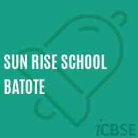 Sun Rise School Batote Logo