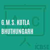 G.M.S. Kotla Bhuthungarh Middle School Logo