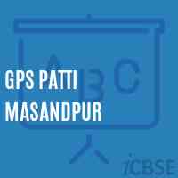 Gps Patti Masandpur Primary School Logo