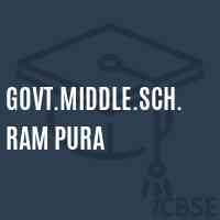 Govt.Middle.Sch.Ram Pura Middle School Logo
