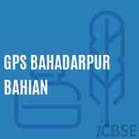 Gps Bahadarpur Bahian Primary School Logo