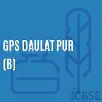 Gps Daulat Pur (B) Primary School Logo