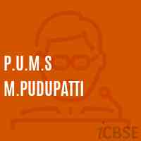 P.U.M.S M.Pudupatti Middle School Logo