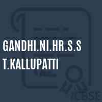 Gandhi.Ni.Hr.S.S T.Kallupatti High School Logo