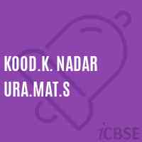 Kood.K. Nadar Ura.Mat.S Secondary School Logo
