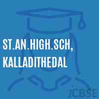 St.An.High.Sch, Kalladithedal Secondary School Logo