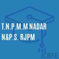 T.N.P.M.M Nadar N&p.S. Rjpm Primary School Logo