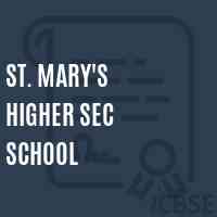 St. Mary'S Higher Sec School Logo
