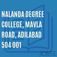 Nalanda Degree College, Mavla Road, Adilabad 504 001 Logo