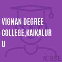 Vignan Degree College,Kaikaluru Logo