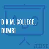 D.K.M. College, Dumri Logo