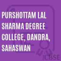 Purshottam Lal Sharma Degree College, Dandra, Sahaswan Logo