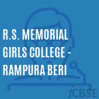 R.S. Memorial Girls College - Rampura Beri Logo