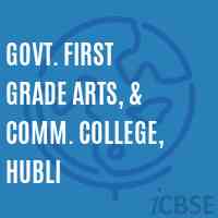 Govt. First Grade Arts, & Comm. College, Hubli Logo