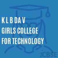 K L B Da V Girls College For Technology Logo