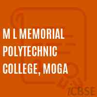 M L Memorial Polytechnic College, Moga Logo