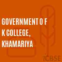 Government O F K College, Khamariya Logo