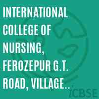 International College of Nursing, Ferozepur G.T. Road, Village Piddi, Distt. Tarn Taran Logo