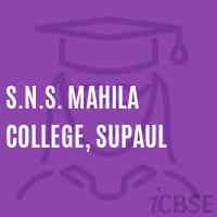 S.N.S. Mahila College, Supaul Logo