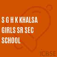 S G H K Khalsa Girls Sr Sec School Logo