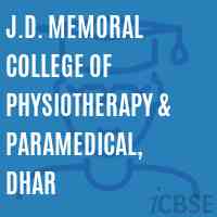 J.D. Memoral College of Physiotherapy & Paramedical, Dhar Logo