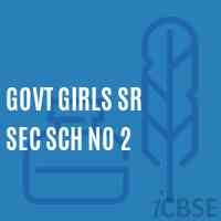 Govt Girls Sr Sec Sch No 2 School Logo
