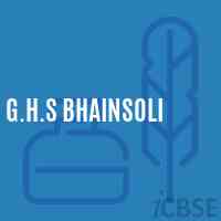 G.H.S Bhainsoli Secondary School Logo