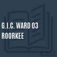 G.I.C. Ward 03 Roorkee High School Logo