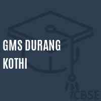 Gms Durang Kothi Middle School Logo