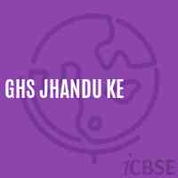 Ghs Jhandu Ke Secondary School Logo