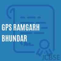 Gps Ramgarh Bhundar Primary School Logo