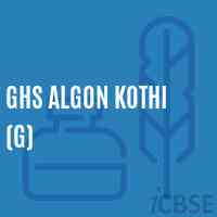 Ghs Algon Kothi (G) Secondary School Logo