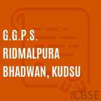 G.G.P.S. Ridmalpura Bhadwan, Kudsu Primary School Logo