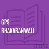 Gps Bhakaranwali Primary School Logo