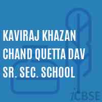 Kaviraj Khazan Chand Quetta Dav Sr. Sec. School Logo