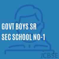 Govt Boys Sr Sec School No-1 Logo