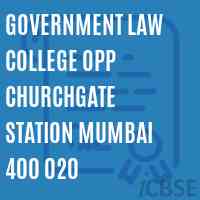 Government Law College Opp Churchgate Station Mumbai 400 020 Logo