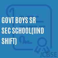 Govt Boys Sr Sec School(Iind Shift) Logo
