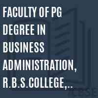 Faculty of Pg Degree In Business Administration, R.B.S.College, Agra Logo
