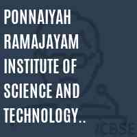 Ponnaiyah Ramajayam Institute of Science and Technology (Prist) University Logo