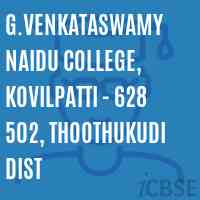 G.Venkataswamy Naidu College, Kovilpatti - 628 502, Thoothukudi Dist Logo