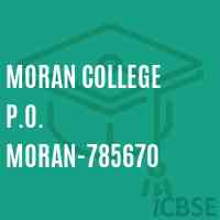 Moran College P.O. Moran-785670 Logo