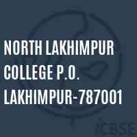 North Lakhimpur College P.O. Lakhimpur-787001 Logo