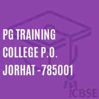 PG Training College P.O. Jorhat -785001 Logo