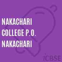 Nakachari College P.O. Nakachari Logo
