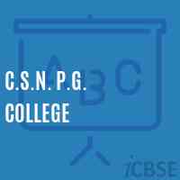 C.S.N. P.G. College Logo