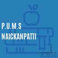 P.U.M.S Naickanpatti Middle School Logo